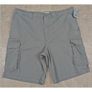 New True Nation men sz 44 Cargo Shorts stretchy olive green 4929